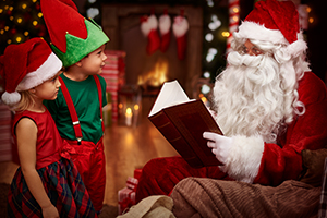 Santa Claus and the kids