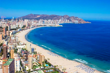 Spanish houses along the coast